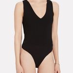 A.L.C. Iris Sleeveless V-Neck Jersey Knit Thong Bodysuit Black Women's Size M Photo 0