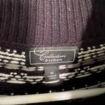 Dress Barn Collection  Full Zip Sweater Black Snowflake Photo 7