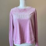 Juicy Couture  | Pink Velour Rhinestone Embellished Sweatshirt Sz L Photo 1
