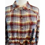 Lucky Brand  Plaid Babydoll Long Sleeve Shirt Size Medium NWT Photo 2