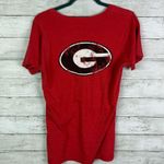 Georgia Bulldogs V Neck Tee Shirt Red Size Large Black Photo 1
