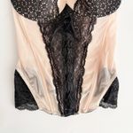 Victoria's Secret [] Y2K Pink Black Eyelet Lace Corset Push Up Bustier Top Sz 36D Photo 5