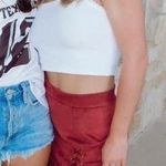 Maroon Tie Skirt Red Photo 1