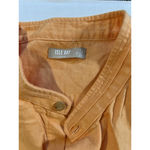 Isle Bay Linen Button Down Shirt L Beachy Pastel Orange Cotton Roll Tab Sleeves Size L Photo 2
