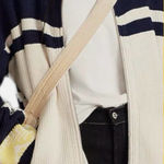 Anthropologie Maeve x  Blue Striped Aztec Fair Isle Zip Cardigan Coat Photo 0