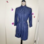 J.Crew  Chambray Belted Dark Wash Shirt Dress Size Extra Small Photo 4