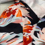 Women’s Blue Orange Padded Bra Style Floral Ruffle Swim Bikini Top Sz S Photo 2