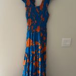 Anthropologie EUC -  Abel The Label Charlie Maxi Dress - Size XS - Blue/Orange Photo 4