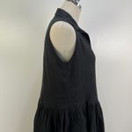 Frank & Eileen Daphne Washed Linen Pop Over Dress Black Photo 7