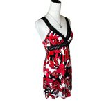 Forever 21 Vintage  Babydoll Red Floral Lace Trim Tunic Mini Dress L | Y2K Retro Photo 1