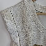 Very J  Gold Tiger Shirt Womens Sz S Metallic Sleeveless Tunic Top Boxy Jersey Photo 5