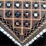 Umgee  Tank Top Small Black Crepe Embroidered Mirrored Accents‎ Photo 13