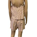 Toad & Co Taj Hemp Sleeveless Striped Shorts Pocket Romper Sleeveless Womens S Photo 9