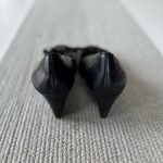 Nine West Vintage Y2K Black Corset Laced Square Toe Wedge Heels Size 9.5 Photo 7