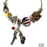 New York Charm Bracelet I Love NY Taxi Heart Statue of Liberty New Big A… Photo 4