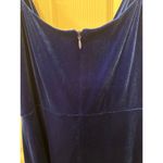 NWT Taylor Royal Blue Velvet Fringe Cowl Neck Dress, Sz 8 Size M Photo 6