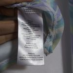 Madden NYC Juniors' Sheer Corset Ruched Top Nantucket Breeze Size M Blue Photo 4