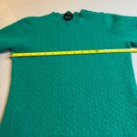 J.Crew Italian Cashmere Cable Knit Crewneck Sweater Green 3/4 Sleeve Size S Photo 10