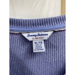Tommy Bahama  Women Sz XL Sea Cove Island Soft Ribbed Sweater Top Blue V-Neck‎ Photo 2