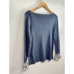 Loft Sweater Boatneck Gray Size Medium Office Long Sleeve Shirt Photo 4