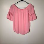 Jolt  Coral Off-Shoulder Blouse Photo 1