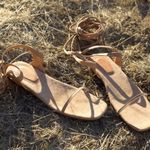 💕DOEN💕 Basque Sandal Saltillo Tan 100% Leather 7 NWT Lace Up Flats Size undefined Photo 11