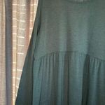 Sonoma  Green Maternity Drapey Empire Waist Long Sleeve Shirt Size Large Photo 4