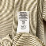 Free People  Penelope Tan Striped Knit Top Long Ruched Puff Sleeves Size Medium Photo 11