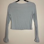 OGL Light Blue Ribbed Knit V Photo 5