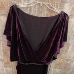 Jessica Simpson New Open Back Purple Wine Velvet Dress Photo 5