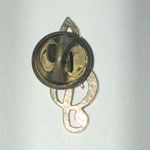 Gold Tone Vintage Treble Clef with Bird Pin Photo 3