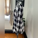 Time and Tru Black and White Checkered Button Down Shirt Maternity. Size L Photo 1