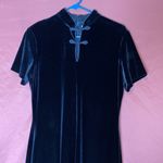 VINTAGE BLACK VELVET ASIAN STYLE MAXI DRESS Photo 1