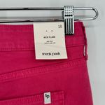 Sneak Peek Hot Pink Mid Rise Kick Flare Jeans size 18 NWT Cropped Raw Hem Photo 10