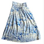 Calypso St. Barth  Coastal Sails Linen Blend‎ Maxi Skirt Size M Photo 3