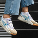 DF DE FLORANCE Cloudea™ women’s Sneakers Size 9.5 blue purple tan white Photo 0