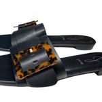 Joie  Black Paige Slide Sandals flats tortoise buckle Minimalist Design 9 casual Photo 3