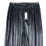 Pretty Little Thing NWT Faux Leather Pants Womens 8 Tall Black High Waist Clubwear Photo 4