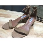 Steve Madden  Irenee Sandal Women's 9M Tan Nubuck Leather Block Heel Open Toe Photo 3