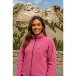 Mount Rushmore Pink Fleece Jacket Souvenir USA Made S Vintage Heritage Patriot Photo 1