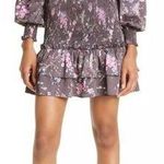 Cinq à Sept NWT CINQ A SEPT Sakura Floral Long Sleeve Satin Dress Size 8 Photo 0