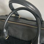 UGG  Sheep Skin Black Top Zip Handbag with Attached Crossbody Strap Photo 3