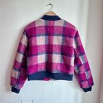 House of Harlow 1960 Plaid Wool Blend Bomber Jacket M Pink Size M Photo 3