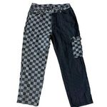 Hot Topic  Straight Leg Checkerboard Black Gray Jeans Size Large Photo 0