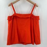 Trina Turk Laine Jacket Top Size 6 NWT Button Down Cold Shoulder Orange Photo 4