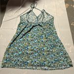 Wild Fable Women's Large Woven Fit & Flare Dress  Blue Floral Photo 3