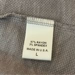 Bobeau  Open Front Cardigan Lightweight Roll Tab Sleeve Lavender Gray L Photo 6