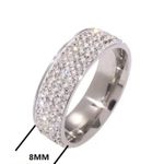 Titanium Stainless Steel Silver 8mm Ring Size 7 Photo 2