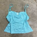 American Vintage Vintage turquoise blue lace coquette y2k tank Photo 0