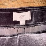 Loft Velvety Wide-Leg Dark Silver Dress Pants | Luxe Loungewear | Size Medium Photo 8
